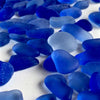 Blue Sea Glass Ring, Half Moon