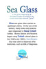 Blue Sea Glass Ring, Half Moon