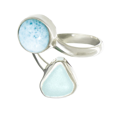 Blue Sea Glass Ring (Handmade) – The Salty Gem
