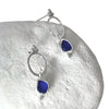 Blue Sea Glass Caviar Earrings