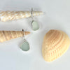 Sea Glass Drop Earrings, Seafoam Green