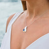 Blue Sea Glass Waterfall Necklace
